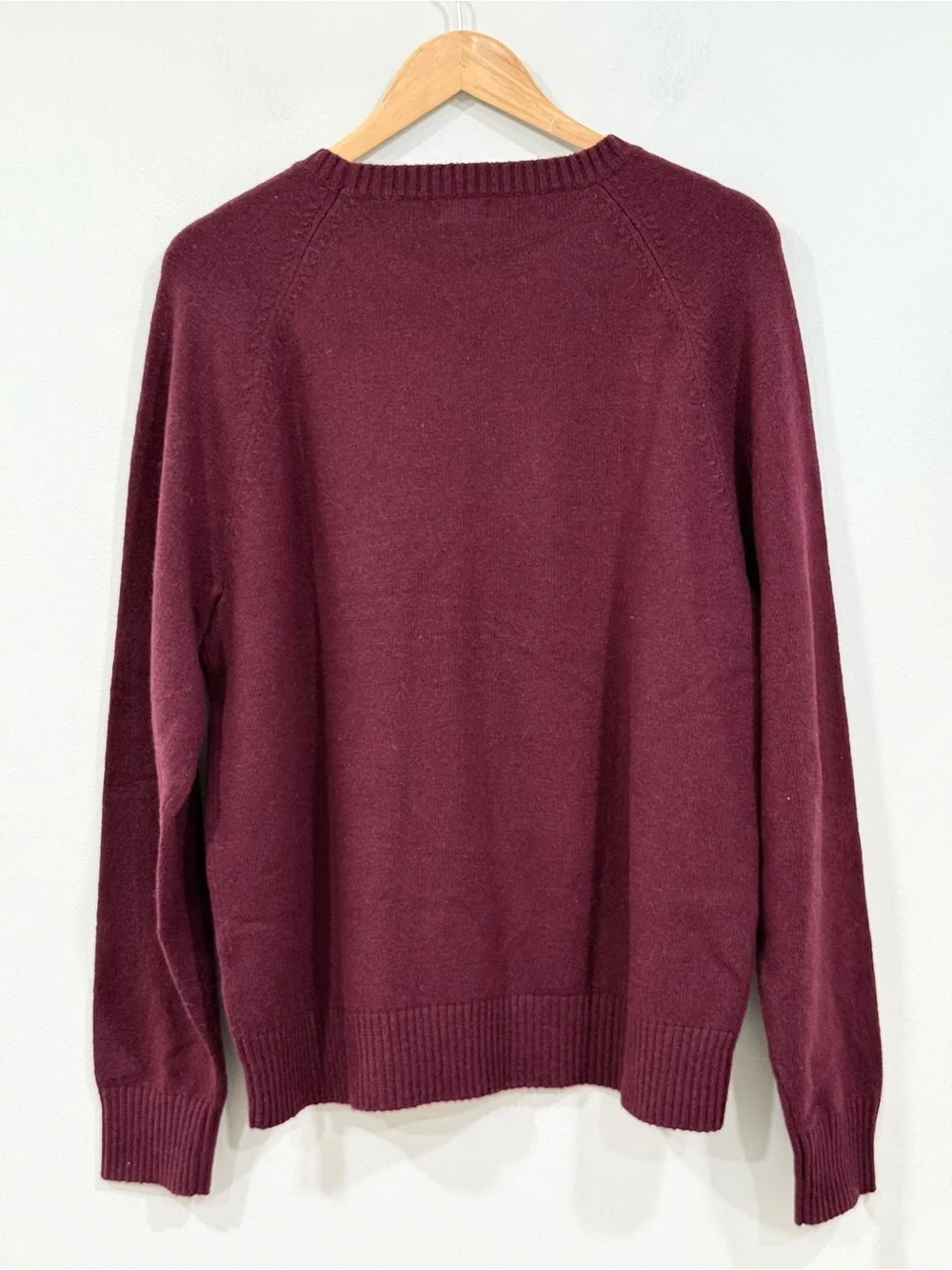 Men’s J. Crew Maroon Super Soft Lambs Wool Blend Long Sleeve Sweater M NWOT